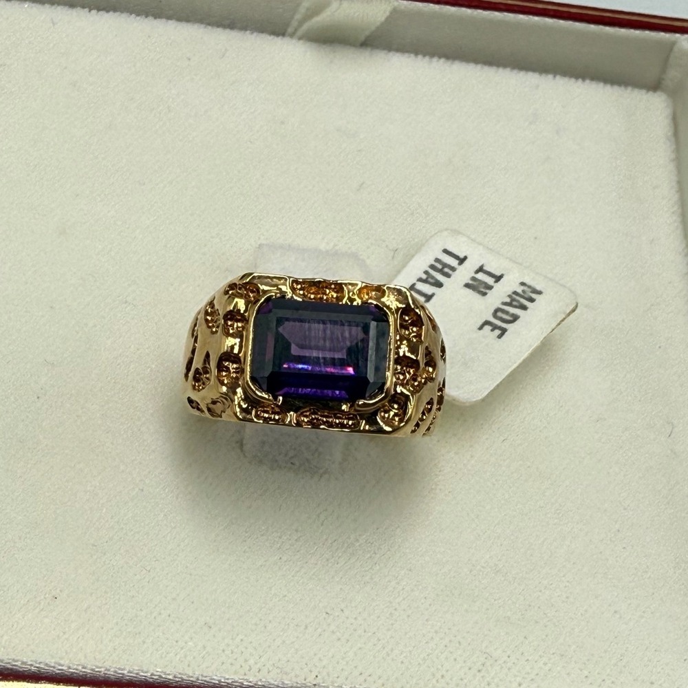 Hollywood Collection Luise Rainer Replica Ring Purple Stone 925 Silver Size 8